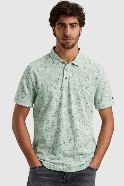 Cast Iron short sleeve polo regular fit slub